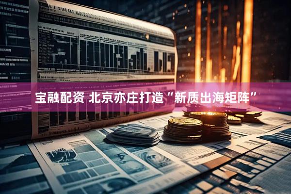 宝融配资 北京亦庄打造“新质出海矩阵”