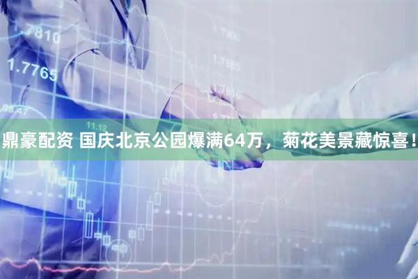 鼎豪配资 国庆北京公园爆满64万，菊花美景藏惊喜！
